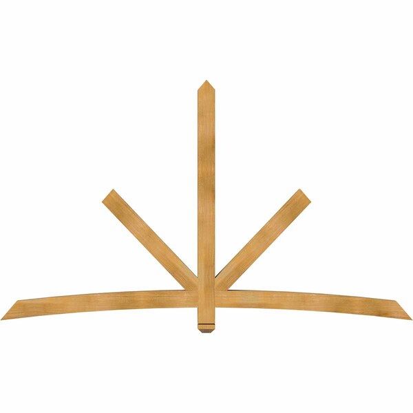 Ekena Millwork Alberta Rough Sawn Timber Gable Bracket, Western Red Cedar, 96"W x 56"H x 4"D x 4"F, 14/12 Pitch GBW096X56X0404ALB00RWR - main